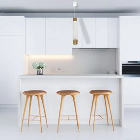 Lampadario a sospensione con filo Marble white/brass 1xGU10/8W/230V