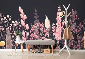 Carta da parati – Variazione d'erba in rosa