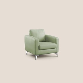 Orione Poltroncina in ecopelle moderna e impermeabile T04 verde