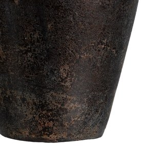 Vaso marrone scuro in terracotta alto (altezza totale 60 cm) Artem – Ixia