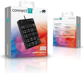 CONNECT IT CKB-0060-BK - Tastiera numerica cablata nero