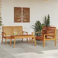 Set da Salotto da Giardino 3 pz in Legno Massello di Acacia 3211797