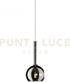 Lampadario a sospensione vetro 1555 piccolo cromo 1 luce attacco e2...