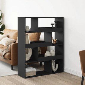 Divisorio Stanza Nero 100x33x125,5 Cm İn Truciolato /