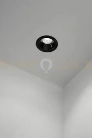 Oasis faretto in alluminio nero opaco 1 luce attacco gu10 d.9cm ip20