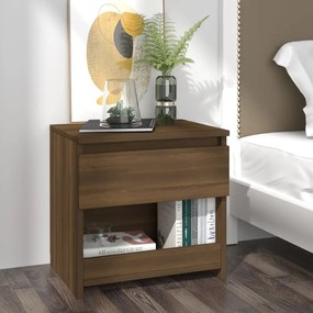 Comodino Rovere Marrone 40x30x39 Cm Legno Ingegnerizzato /