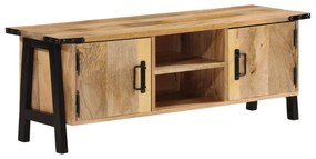 Mobile Porta Tv 110x35x40 Cm İn Legno Massello Di Mango /