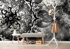 Carta da parati – Mandala in bianco e nero