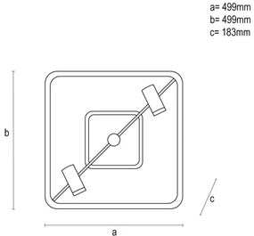 Plafoniera LED dimmerabile LED/70W/230V 3000-6500K nero +remote telecomando