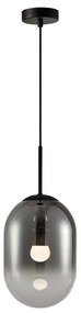 Lampadario a sospensione con filo ALIAS 1xE14/40W/230V diametro 24 cm nero/grigio