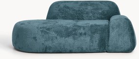 Divano 2 posti con chaise longue in teddy bouclé Wolke