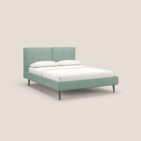 Isotta letto imbottito completamente sfoderabile in morbido tessuti impermeabile T10 verde acqua