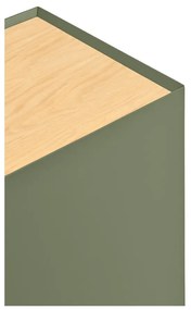 Cassettiera bassa in rovere decorato in colore verde-naturale 165x78 cm Arista - Teulat