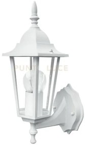 Applique up milano bianca 1 luce attacco e27 ip44 17x20,8x36cm allu...