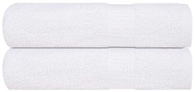 Asciugamani Doccia 2 Pz Bianchi 70x140 Cm 360 G/m² 100% Cotone /
