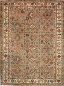 Kazak Tappeto 330x250 Beige (Pakistan) Annodato A Mano