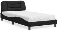 Letto con Materasso Nero 100x200 cm in Similpelle 3208703