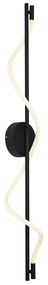 Lampada da parete moderna nera con LED dimmerabile a 3 livelli - Twirl