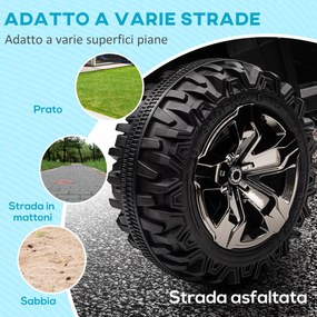 Quad Elettrico per Bambini 3-5 Anni a 12V con Fari e Pedale, in PP e Metallo 100x65x73 cm, Blu...