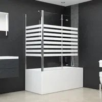 Cabina da Bagno 120x68x130 cm in Vetro Temperato a Righe 146226