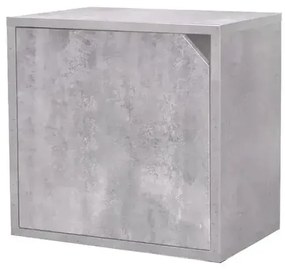 cubo impilabile con chiusura 35x29x35cm cemento