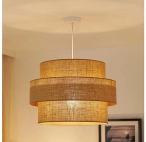 Brilagi - Lampadario a sospensione con filo SPACE YUTE 1xE27/15W/230V diametro 50 cm beige/bianco