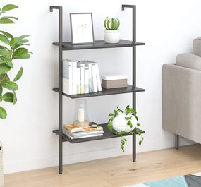 Scaffale Pendente A 3 Livelli Nero 64x35x120,5 Cm /