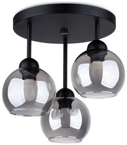 Sollux SL.1140 - Lampadario a stelo ALINO 3xE27/60W/230V nero