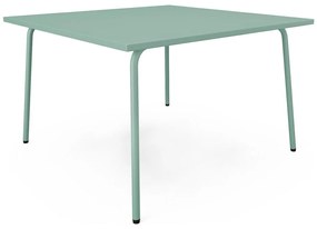 Tavolo da giardino quadrato L.120 cm in metallo - Verde mandorla - MIRMANDE di MYLIA
