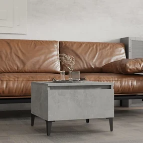 Tavolino grigio cemento 50x46x35 cm in legno multistrato