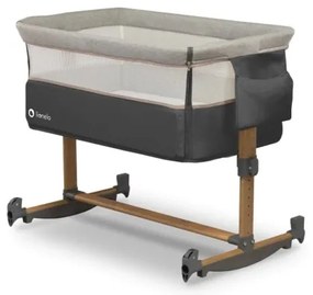 Lionelo - Culla per bambini 3in1 LEONIE grigio/nero