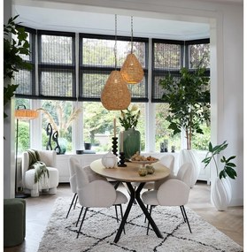 Lampadario in colore naturale con paralume in legno ø 31 cm Kabinda - Light &amp; Living