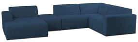 Divano angolare blu scuro in tessuto bouclé (a U) Roxy - Scandic