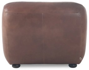 Poltrona marrone con rivestimento in pelle Wyatt – Dutchbone