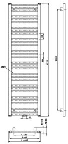 Bruckner - Bagno radiatore ALBRECHT 547W/230V 50x157 cm bianco
