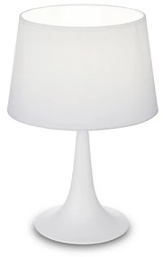 Lampada Da Scrivania-Ufficio Moderna London Metallo Bianco 1 Luce E27 Small
