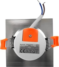 Lampada LED da incasso VENUS LED/7W/230V argento squadrato