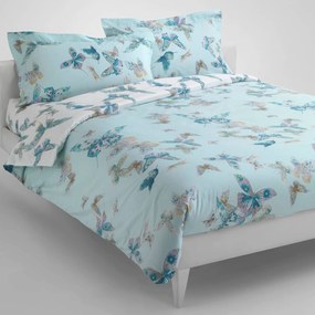 Completo Copripiumino in Percalle Butterfly Matrimoniale -