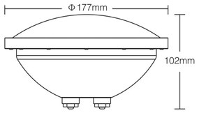 Lampada LED PAR56 per Piscine 27W RGB+CCT 12V AC/DC - LoRa 433MHz Colore RGB+CCT