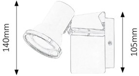 Rabalux 5497 - LED Applique a da bagno STEVE 1xGU10/4,5W/230V