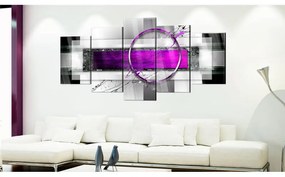 Quadri su vetro acrilico  Violet Rim [Glass]  Colore bianco e nero, Dimensioni e Misure 200x100