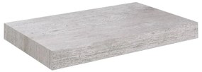 Scaffale a parete grigio cemento 23x23,5x3,8 cm in mdf