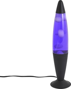 Lampada lavica viola con cera bianca con LED - Molten Lava