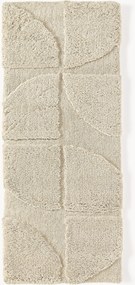 Passatoia soffice a pelo lungo con motivo in rilievo Jade