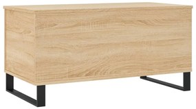 Tavolino salotto rovere sonoma 90x44,5x45 cm legno multistrato