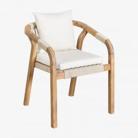 Confezione da 2 sedie da pranzo con braccioli in legno di acacia - Sklum