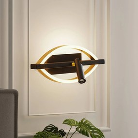 Lucande Matwei LED applique, ovale, ottone