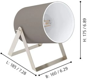 Eglo 99104 - Lampada da tavolo VILLABATE 1xE27/25W/230V