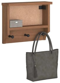 Appendiabiti Da Parete Sandnes 45x12x35 Cm İn Legno Di Pino /