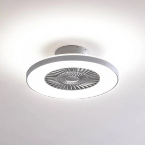 Lindby Smart LED ventilatore da soffitto Paavo, argento, silenzioso, Tuya